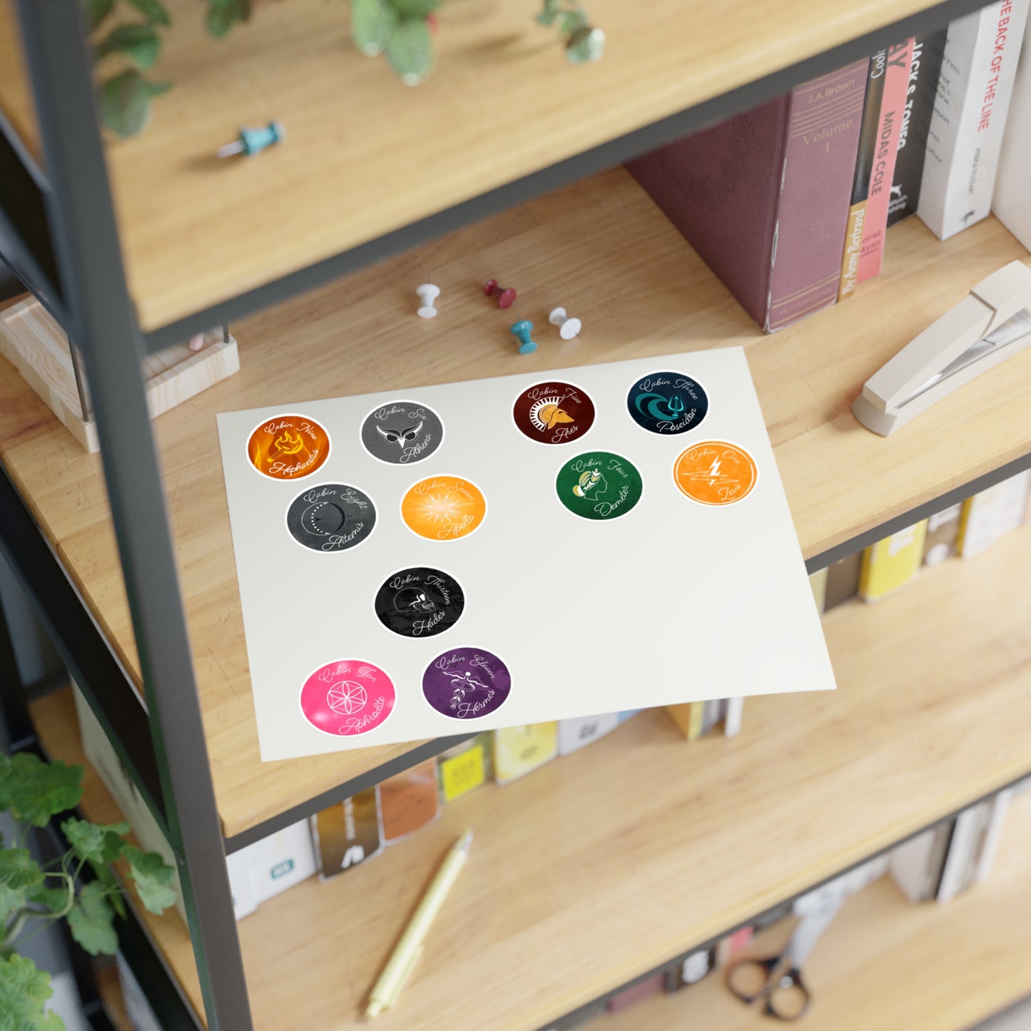 Camp Half Blood Cabin Sticker Sheet