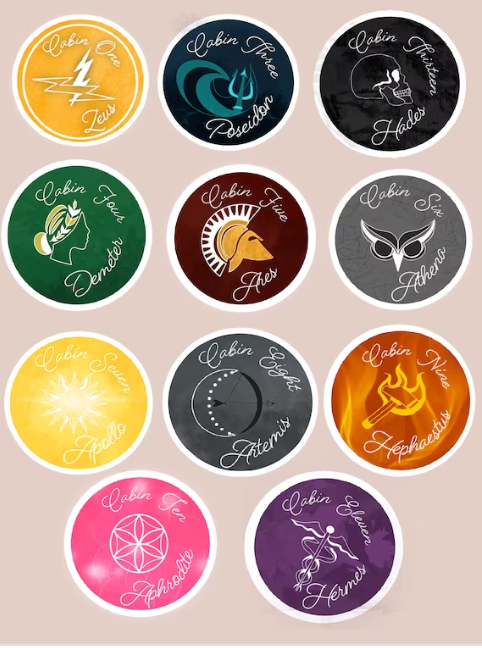Camp Half Blood Cabin Sticker Sheet