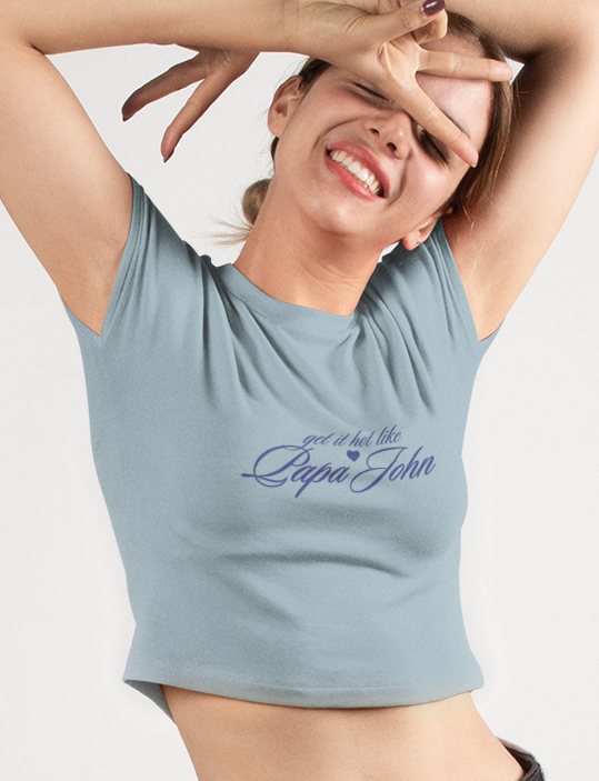 Papa John | Graphic Crop Top