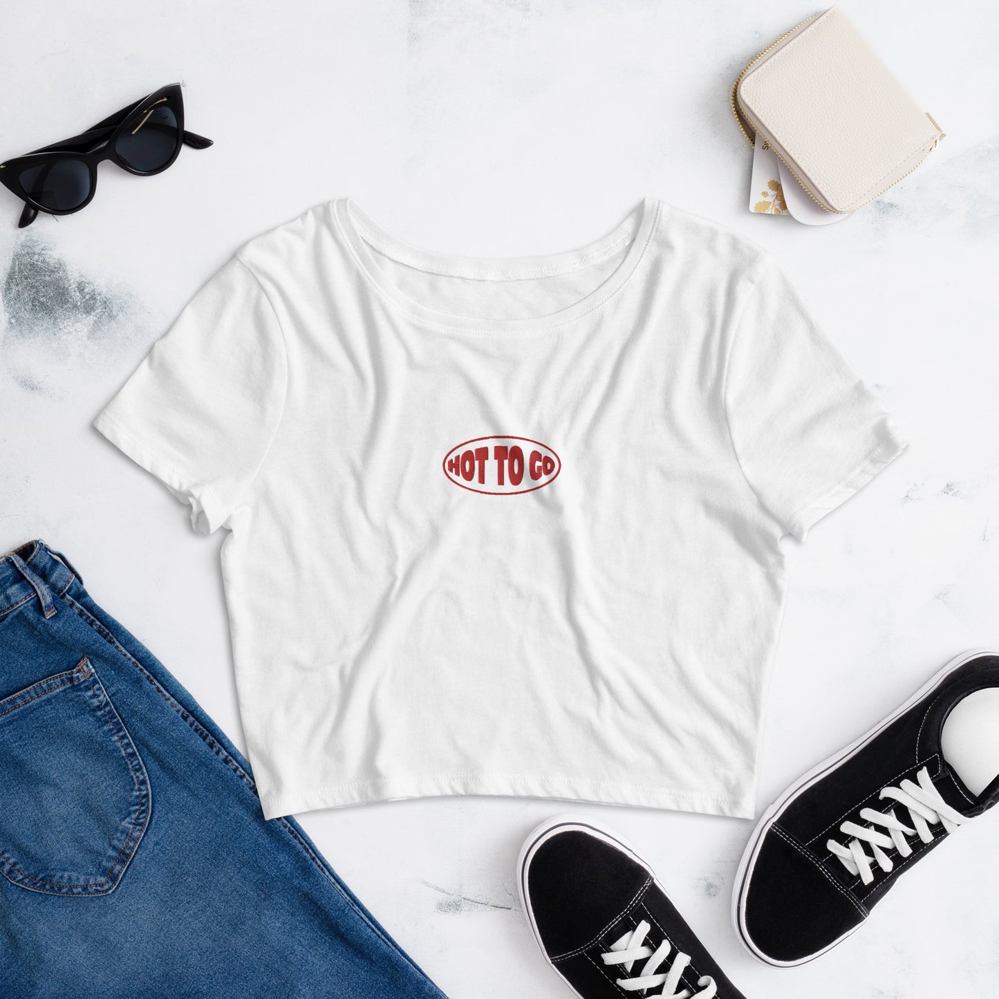 Hot To Go | Embroidered Crop Top