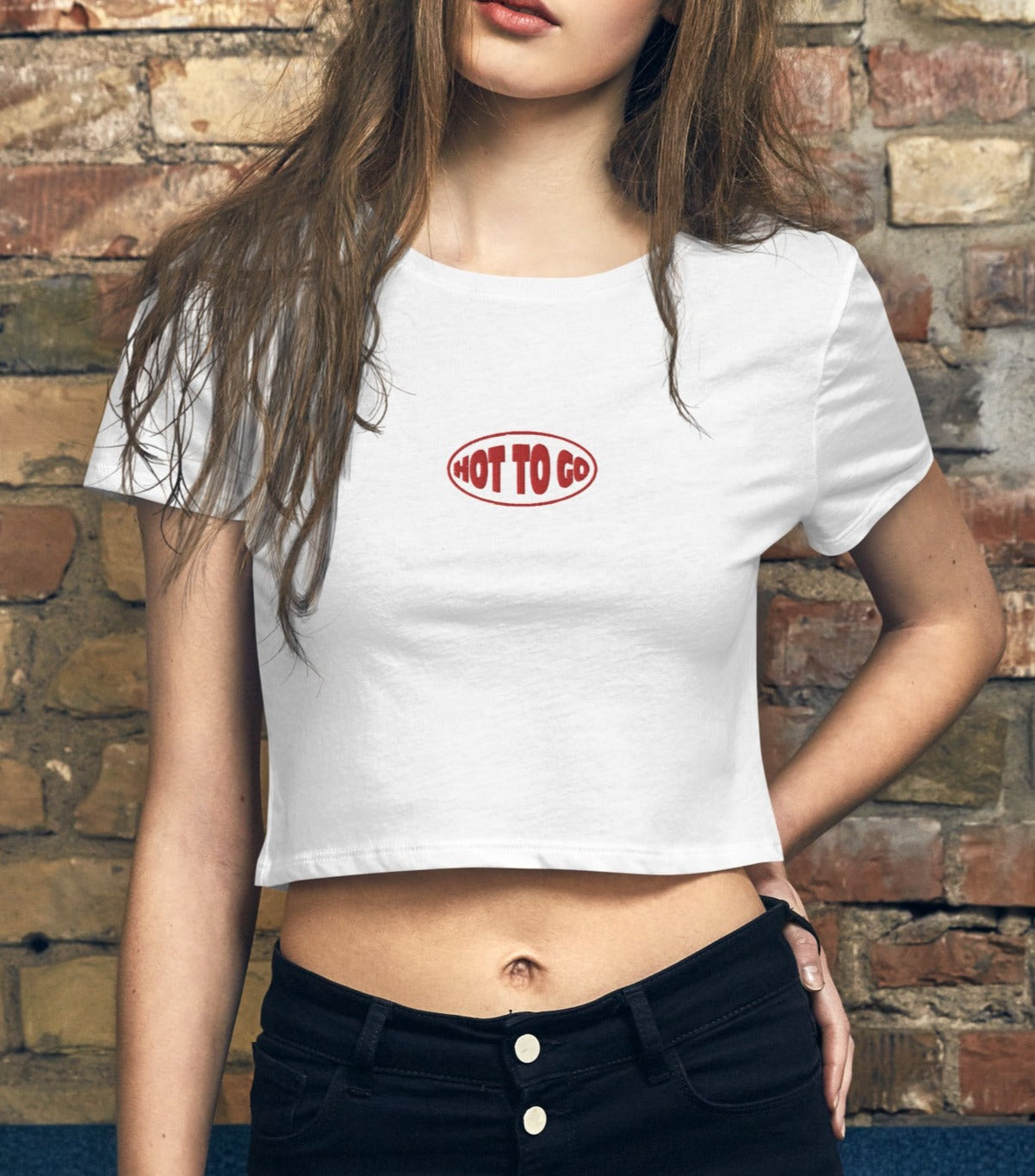 Hot To Go | Embroidered Crop Top