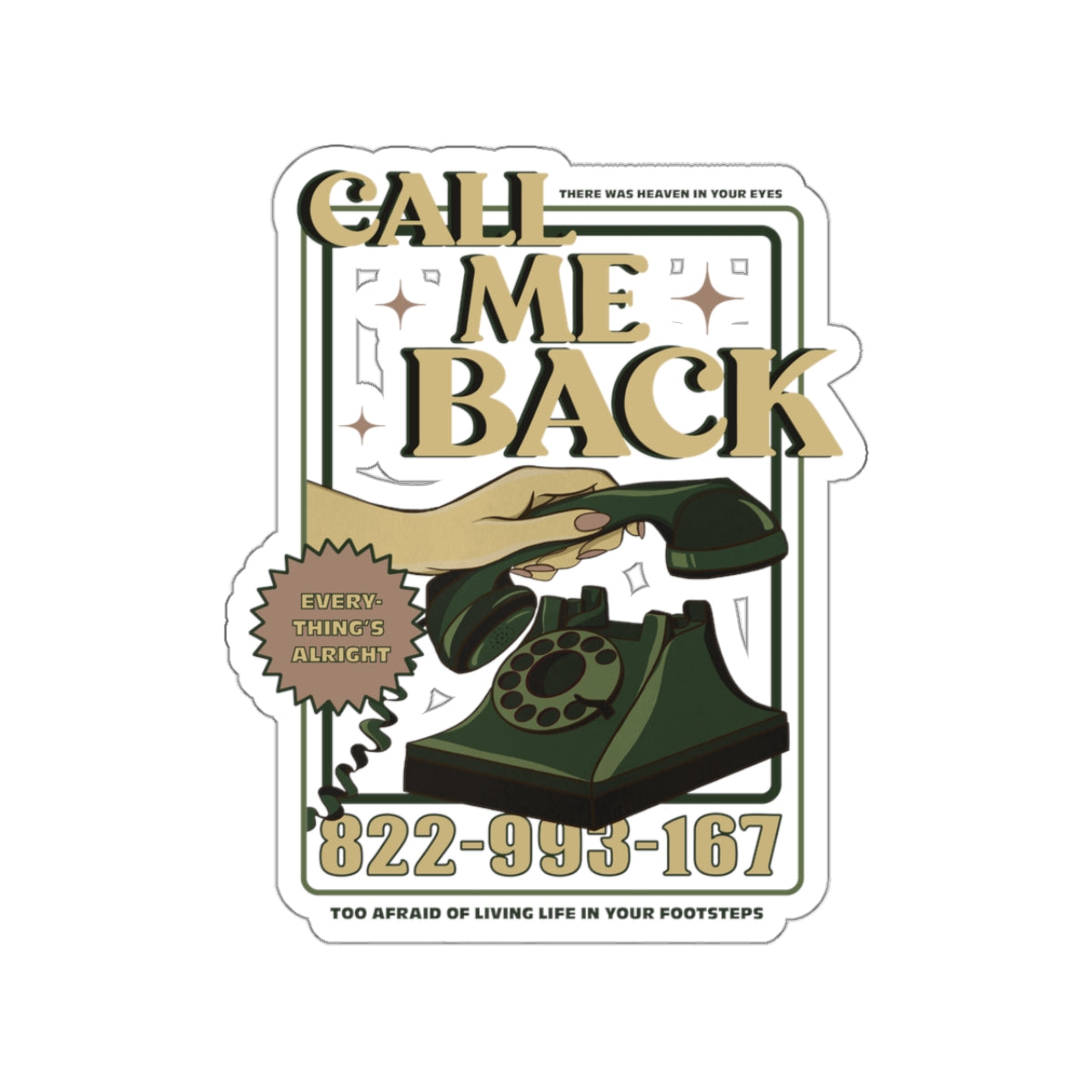 Call Me Back | Sticker – TayMasDesigns